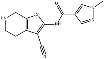 1H-Pyrazole-4-carboxamide, N-(3-cyano-4,5,6,7-tetrahydrothieno[2,3-c]pyridin-2-yl)-1-methyl- Structure