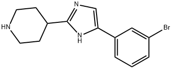 Piperidine, 4-[5-(3-bromophenyl)-1H-imidazol-2-yl]- 结构式