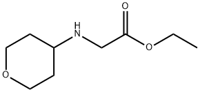 Glycine, N-(tetrahydro-2H-pyran-4-yl)-, ethyl ester Struktur