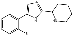 Piperidine, 2-[5-(2-bromophenyl)-1H-imidazol-2-yl]- Structure