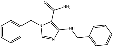 1H-Imidazole-5-carboxamide, 1-(phenylmethyl)-4-[(phenylmethyl)amino]- 化学構造式
