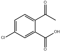 2-乙酰基-5-氯苯甲酸 结构式