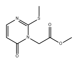 1(6H)-Pyrimidineacetic acid, 2-(methylthio)-6-oxo-, methyl ester 化学構造式