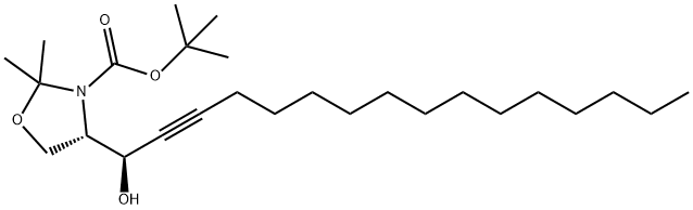 3-Oxazolidinecarboxylic acid, 4-[(1R)-1-hydroxy-2-hexadecyn-1-yl]-2,2-dimethyl-, 1,1-dimethylethyl ester, (4S)-