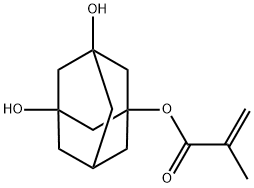 3,5-ジヒドロキシ-1-アダマンチルメタクリラート 化学構造式