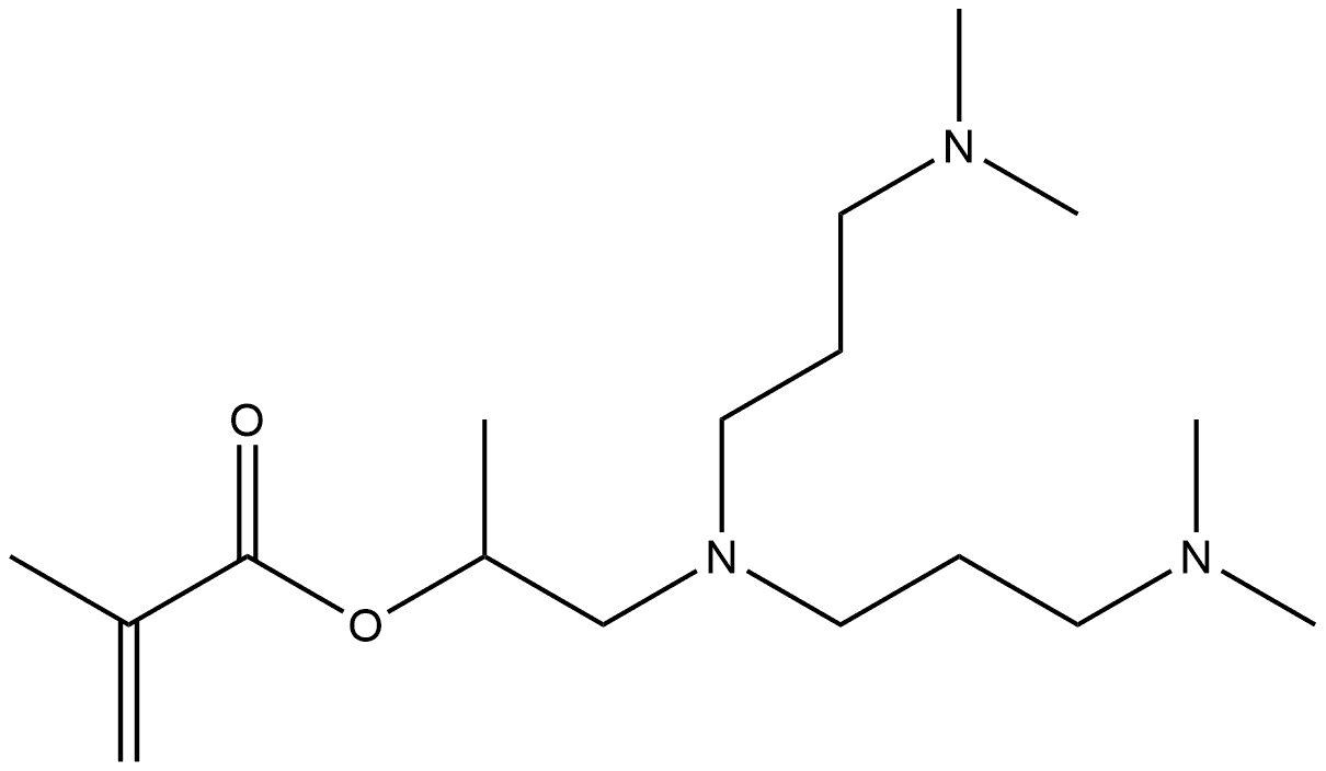 甲基丙烯酸[1-[双[3-(二甲氨基)丙基]氨基]-2-丙基]酯,1155395-00-8,结构式