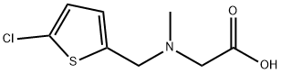 N-((5-氯噻吩-2-基)甲基)-N-甲基甘氨酸,1155505-27-3,结构式