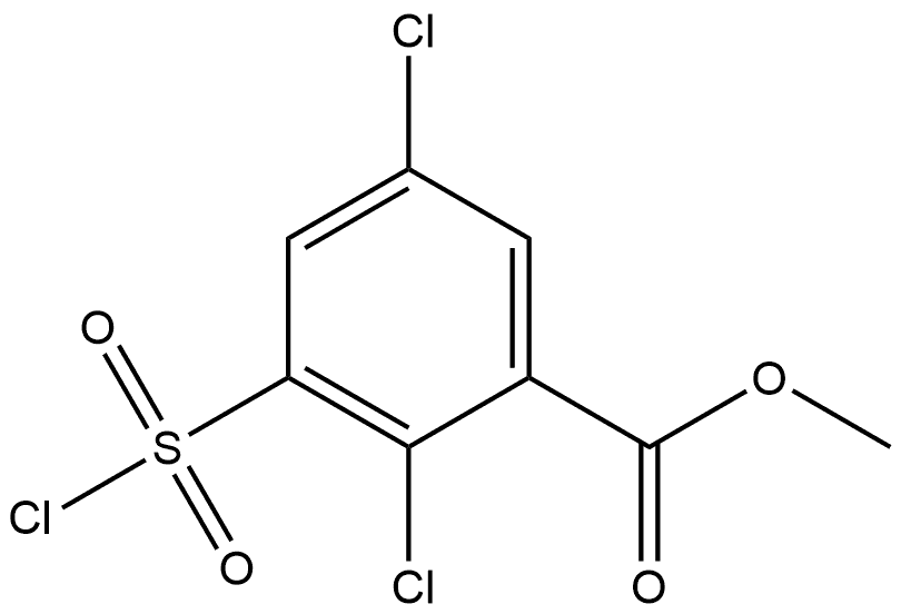 2,5-二氯-3-(氯磺酰基)苯甲酸甲酯,1155910-33-0,结构式