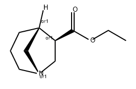 (1R,5R,6R)-1-氮杂双环[3.2.1]辛烷-6-羧酸乙酯,115594-92-8,结构式