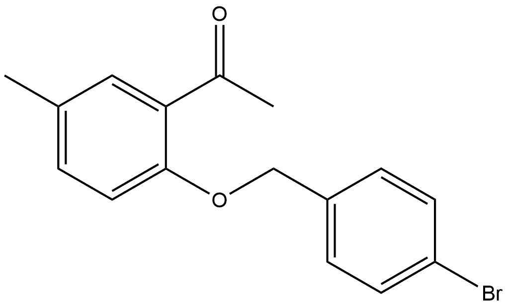 1-[2-[(4-Bromophenyl)methoxy]-5-methylphenyl]ethanone Structure