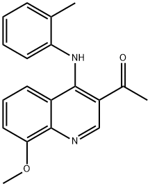 1-(8-Methoxy-4-(o-tolylamino)quinolin-3-yl)ethanone Struktur