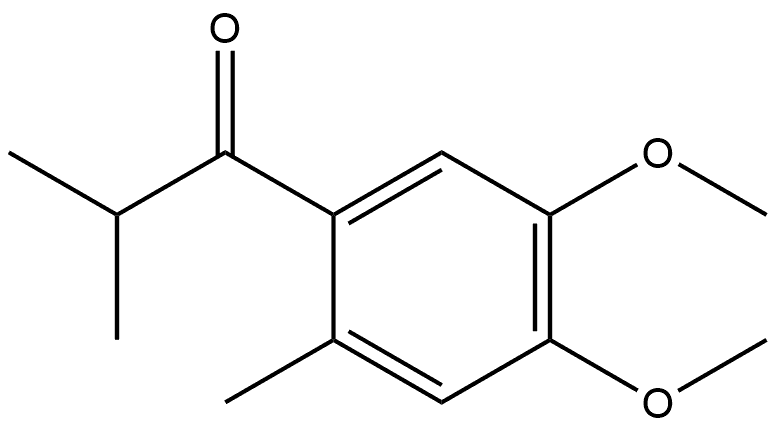 1-(4,5-Dimethoxy-2-methylphenyl)-2-methyl-1-propanone Structure