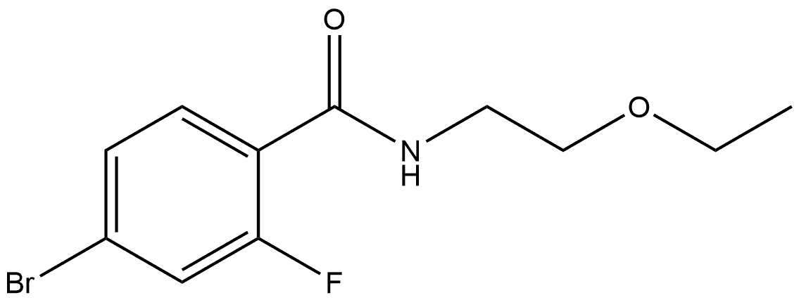 4-Bromo-N-(2-ethoxyethyl)-2-fluorobenzamide Structure