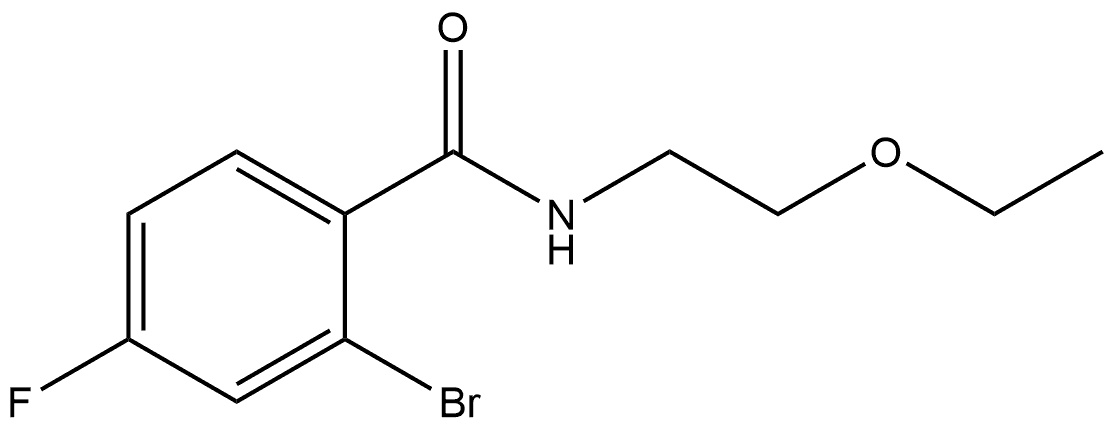 2-Bromo-N-(2-ethoxyethyl)-4-fluorobenzamide 结构式