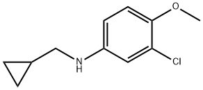 3-chloro-N-(cyclopropylmethyl)-4-methoxyaniline Structure