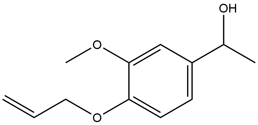 3-Methoxy-α-methyl-4-(2-propen-1-yloxy)benzenemethanol 结构式