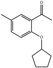 1-[2-(Cyclopentyloxy)-5-methylphenyl]ethanone Structure