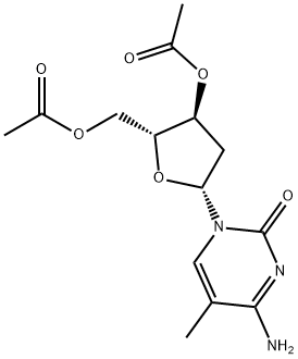Cytidine, 2'-deoxy-5-methyl-, 3',5'-diacetate (9CI) Structure
