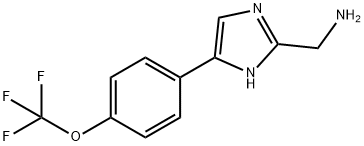 (5-(4-(Trifluoromethoxy)phenyl)-1H-imidazol-2-yl)methanamine Struktur