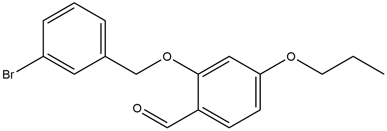 2-[(3-Bromophenyl)methoxy]-4-propoxybenzaldehyde Struktur