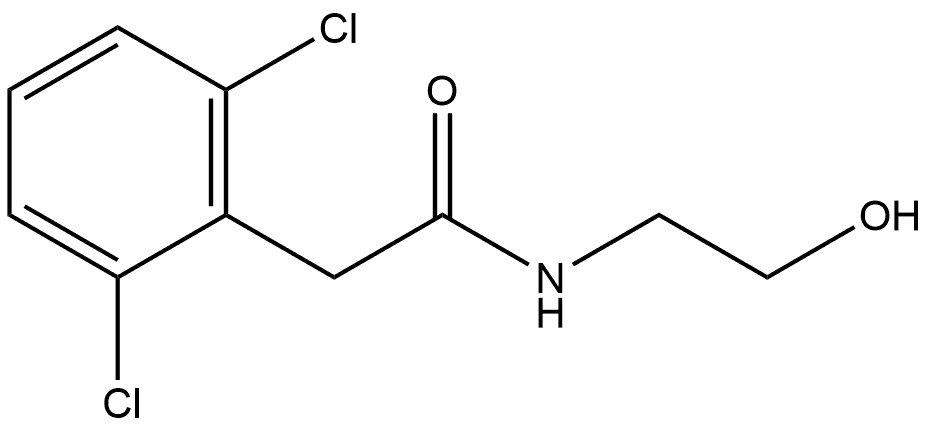 2,6-Dichloro-N-(2-hydroxyethyl)benzeneacetamide 化学構造式