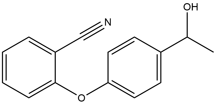 2-[4-(1-Hydroxyethyl)phenoxy]benzonitrile Structure