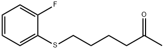 2-Hexanone, 6-[(2-fluorophenyl)thio]- Structure