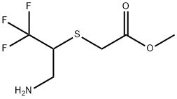 2-((3-氨基-1,1,1-三氟丙-2-基)硫代)乙酸甲酯,1158016-34-2,结构式