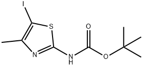 Carbamic acid, N-(5-iodo-4-methyl-2-thiazolyl)-, 1,1-dimethylethyl ester Structure