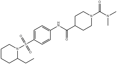 4-N-[4-(2-ethylpiperidin-1-yl)sulfonylphenyl]-1-N,1-N-dimethylpiperidine-1,4-dicarboxamide|