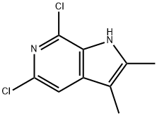 1H-Pyrrolo[2,3-c]pyridine, 5,7-dichloro-2,3-dimethyl- Structure