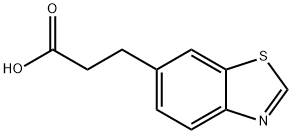 3-(1,3-benzothiazol-6-yl)propanoic acid 结构式