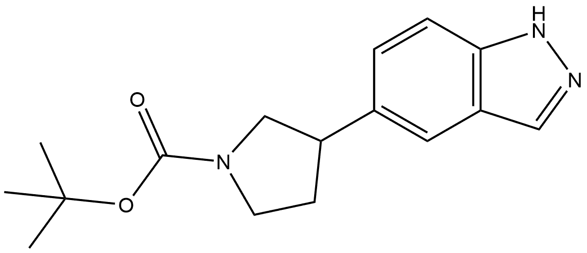 5-(1-BOC-3-吡咯烷基)-1H-吲唑, 1158767-17-9, 结构式