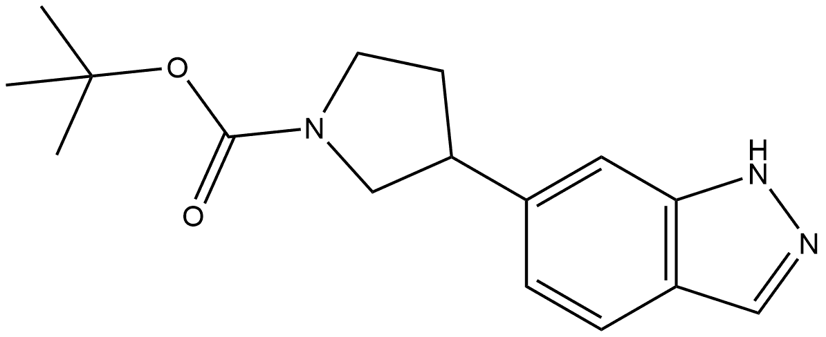 6-(1-Boc-3-pyrrolidinyl)-1H-indazole Struktur