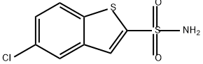 5-chloro-1-benzothiophene-2-sulfonamide 化学構造式