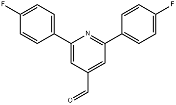 JR-9180, 2,6-Bis(4-fluorophenyl)pyridine-4-carbaldehyde, 97% Structure