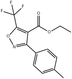 4-Isoxazolecarboxylic acid, 3-(4-methylphenyl)-5-(trifluoromethyl)-, ethyl ester 结构式