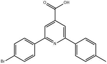 JR-9103, 2-(4-Bromophenyl)-6-p-tolylpyridine-4-carboxylic acid, 97% Structure