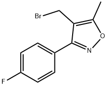 Isoxazole, 4-(bromomethyl)-3-(4-fluorophenyl)-5-methyl- Struktur