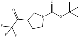 3-(2,2,2-三氟乙酰基)吡咯烷-1-羧酸叔丁酯, 1159981-92-6, 结构式