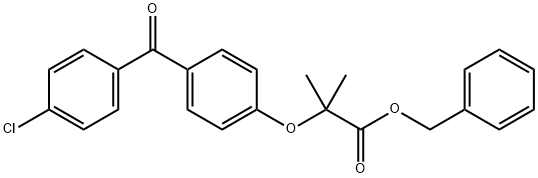 Propanoic acid, 2-[4-(4-chlorobenzoyl)phenoxy]-2-methyl-, phenylmethyl ester,1159999-13-9,结构式