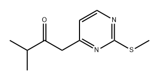 2-Butanone, 3-methyl-1-[2-(methylthio)-4-pyrimidinyl]- 化学構造式