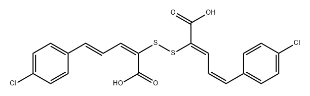 2,4-Pentadienoic acid, 2,2'-dithiobis[5-(4-chlorophenyl)-, (Z,Z,E,E)- (9CI)