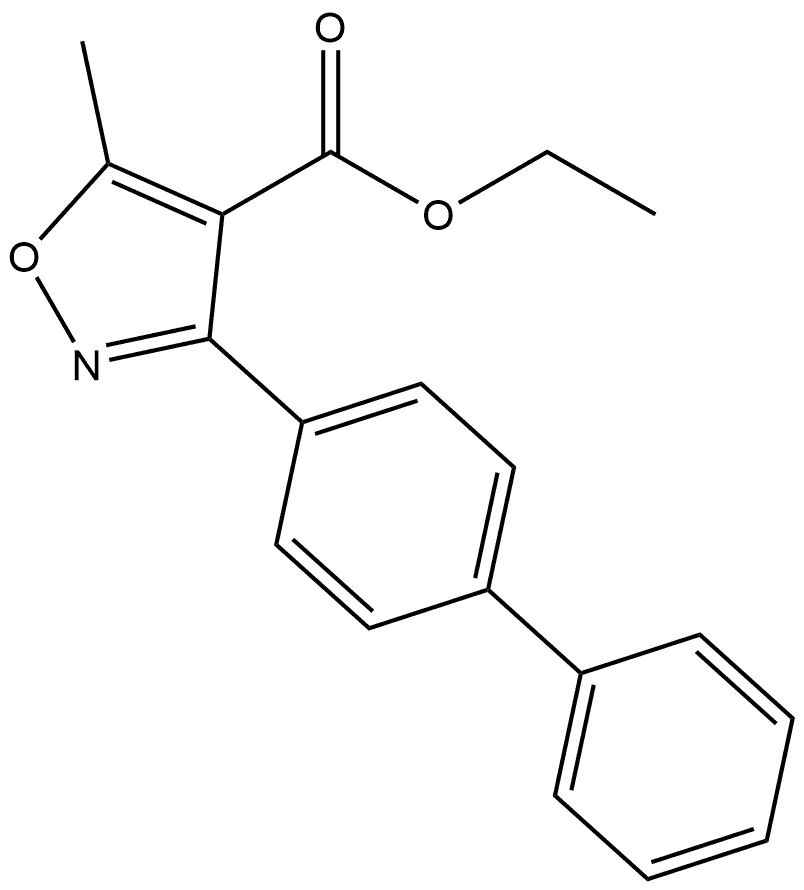 3-(4-联苯基)-5-甲基异噁唑-4-甲酸乙酯 结构式