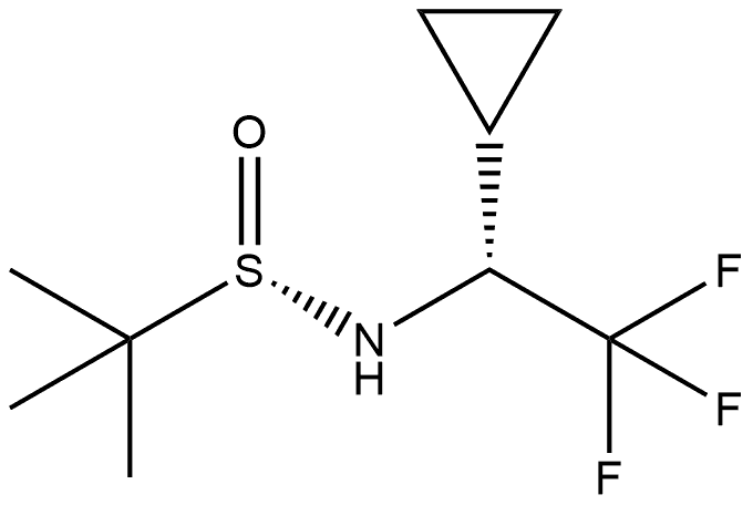 (S)-N-((R)-1-环丙基-2,2,2-三氟乙基)-2-甲基丙烷-2-亚砜酰胺 结构式