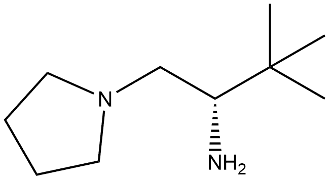 (S)-3,3-dimethyl-1-(pyrrolidin-yl)butan-2-amine 化学構造式