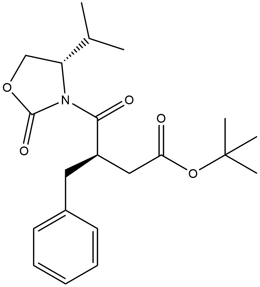 3-Oxazolidinebutanoic acid, 4-(1-methylethyl)-γ,2-dioxo-β-(phenylmethyl)-, 1,1-dimethylethyl ester, [S-(R*,S*)]- (9CI),116129-79-4,结构式