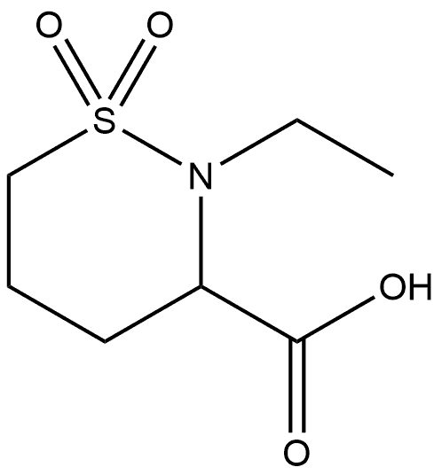 2-ethyl-1,2-thiazinane-3-carboxylic acid 1,1-dioxide Structure