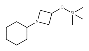 Azetidine, 1-cyclohexyl-3-[(trimethylsilyl)oxy]- Struktur