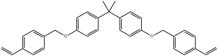 Benzene, 1,1'-(1-methylethylidene)bis[4-[(4-ethenylphenyl)methoxy]- Struktur